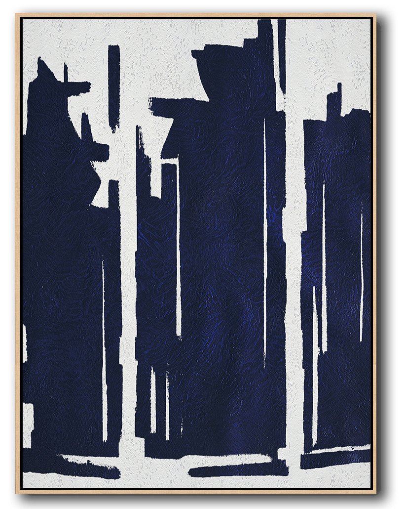 Navy Blue Minimalist Art #NV307B - Click Image to Close